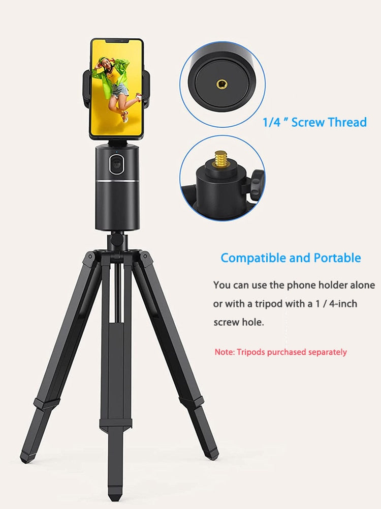 T8 AUTO TRACKING PHONE HOLDER WITH TRACKING TRIPOD