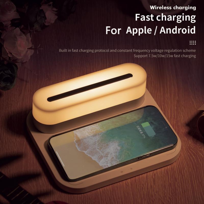 LED SMART DIMMING WIRELESS TABLE CHARGER - CLOCK OPTION AVAILABLE