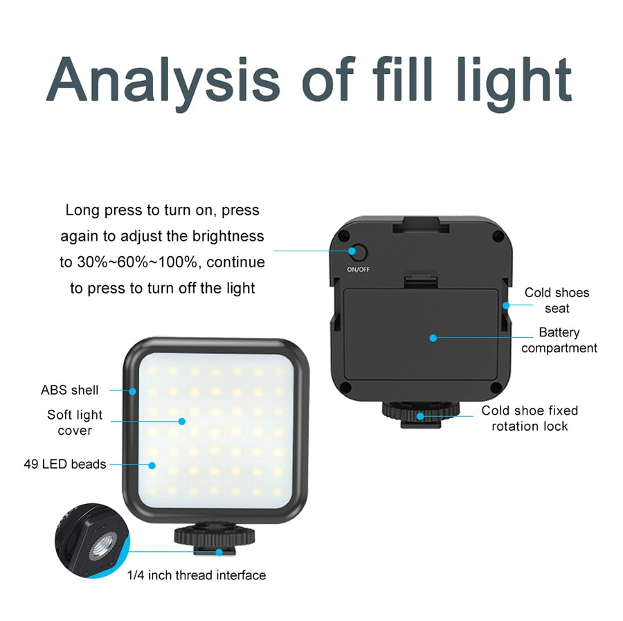 PHONE VLOGGING KIT WITH TRIPOD, REMOTE, LED LIGHT AND MICROPHONE