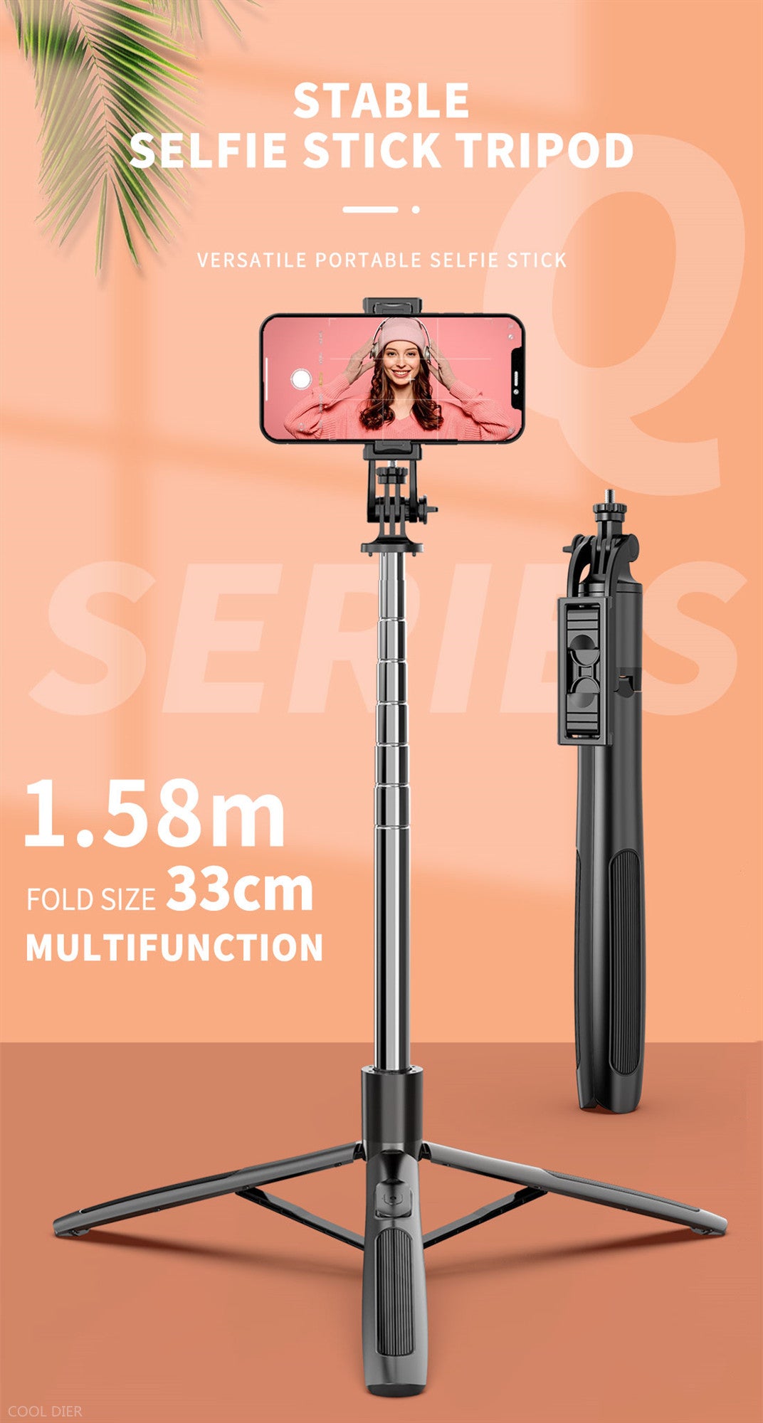 FILL LIGHT WIRELESS SELFIE STICK