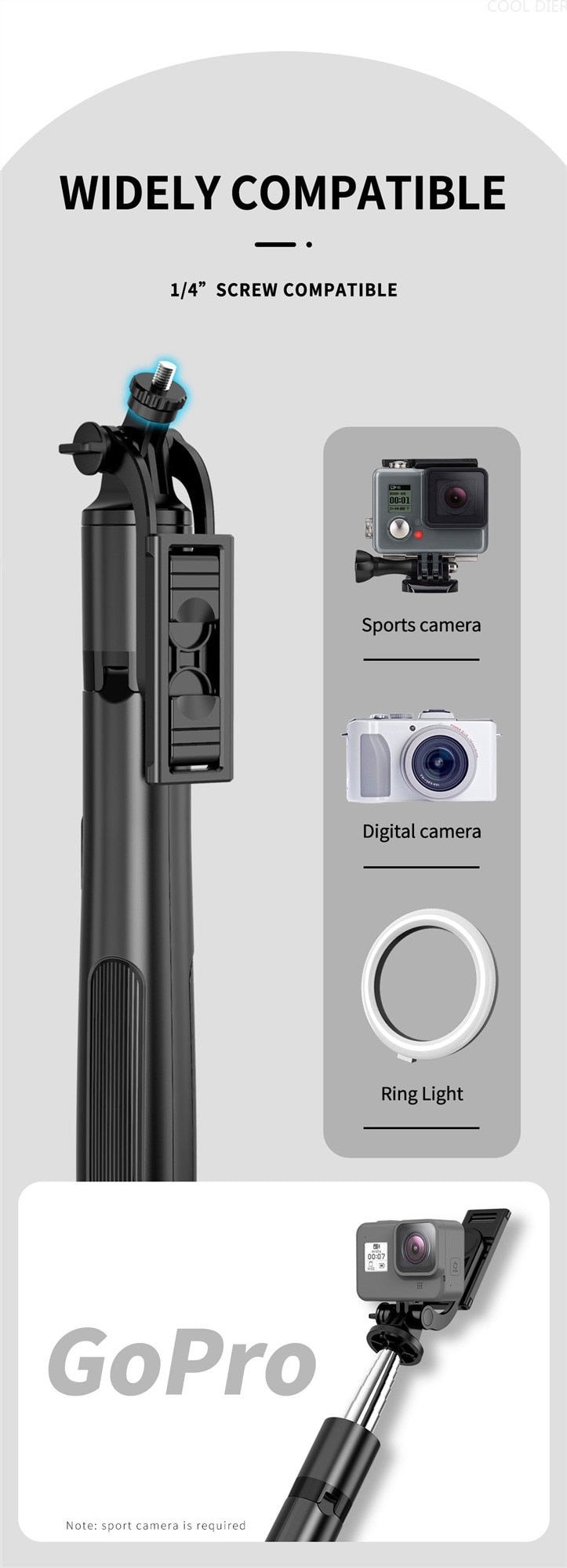 FILL LIGHT WIRELESS SELFIE STICK