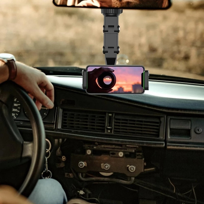 MIRROR HANGING PHONE HOLDER WITH 360 ROTATION