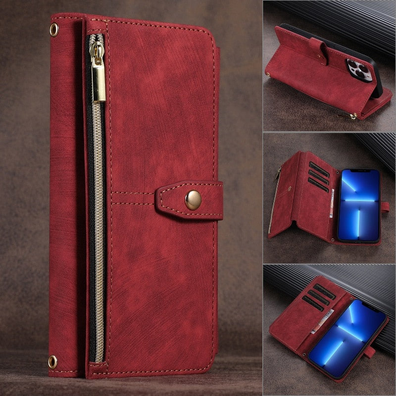 SAMSUNG LEATHER PHONE CASE WALLET