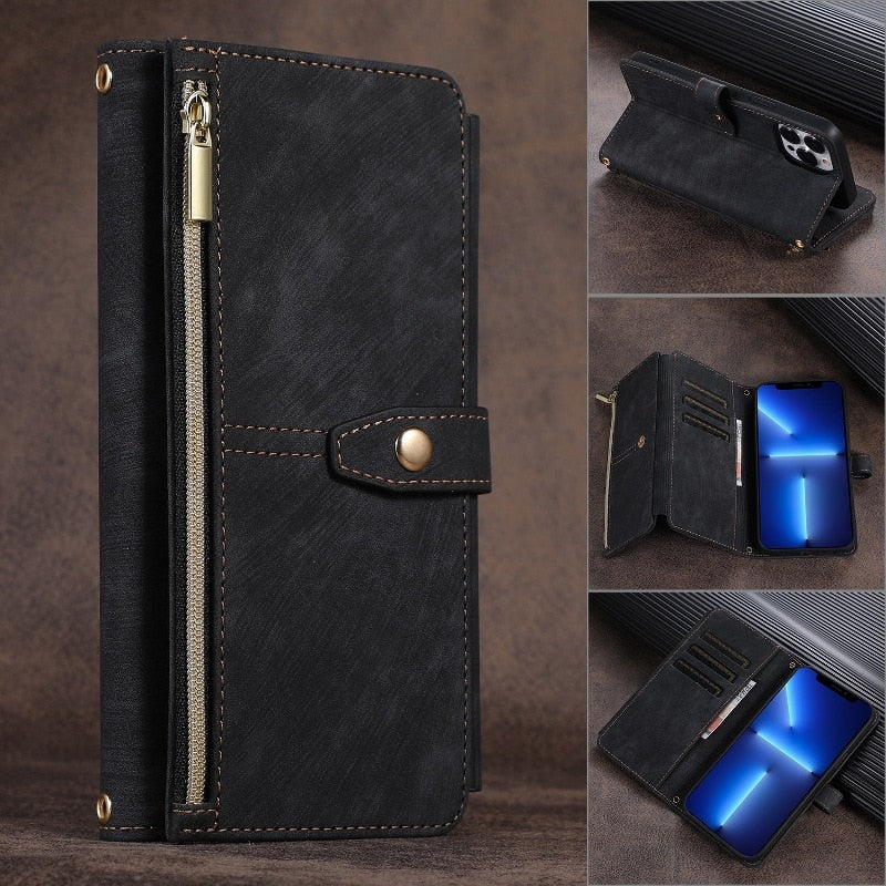 SAMSUNG LEATHER PHONE CASE WALLET