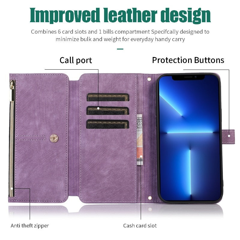 SAMSUNG LEATHER PHONE CASE WALLET