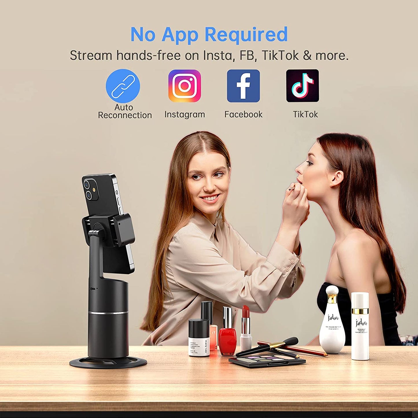 T8 AUTO TRACKING PHONE HOLDER WITH TRACKING TRIPOD