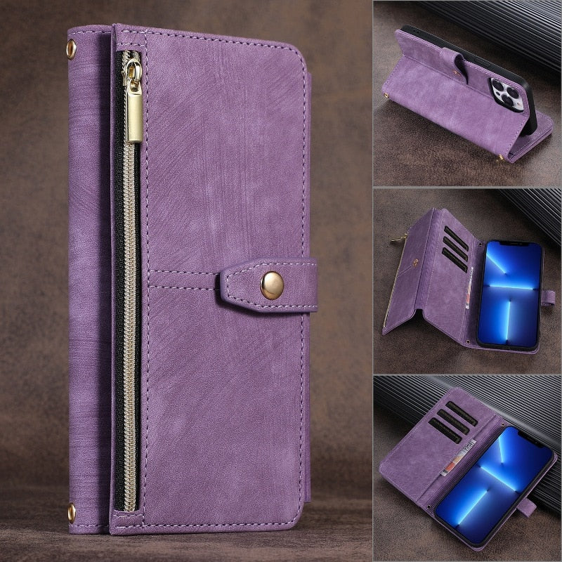 SAMSUNG LEATHER PHONE CASE WALLET