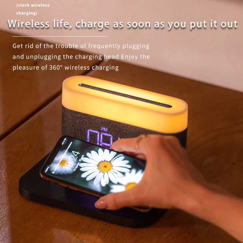 LED SMART DIMMING WIRELESS TABLE CHARGER - CLOCK OPTION AVAILABLE