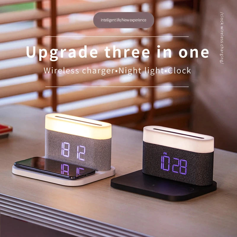 LED SMART DIMMING WIRELESS TABLE CHARGER - CLOCK OPTION AVAILABLE